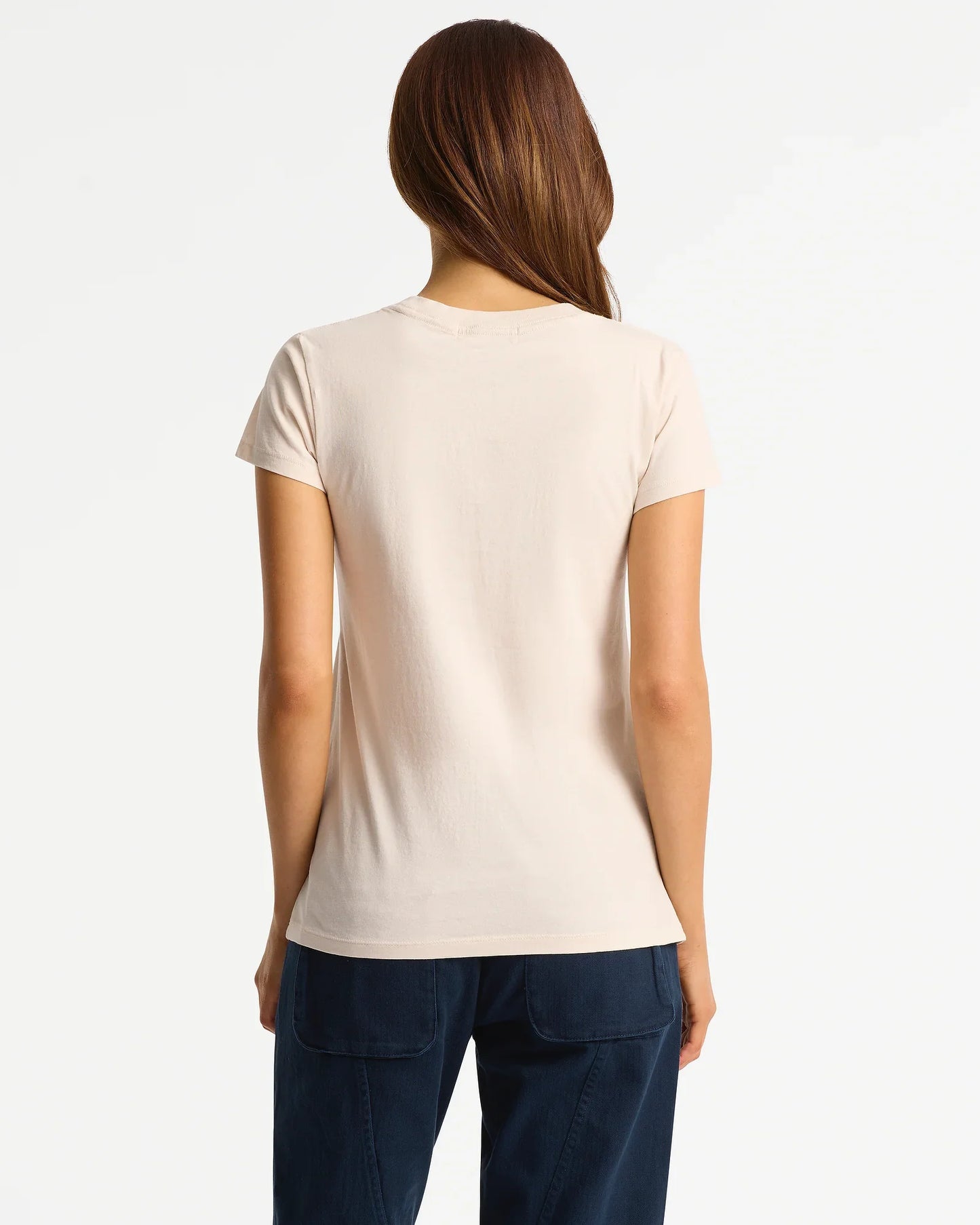Womens Las Flores Slim T'Shirt - Washed Stone