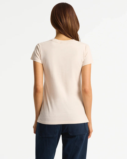 Womens Las Flores Slim T'Shirt - Washed Stone