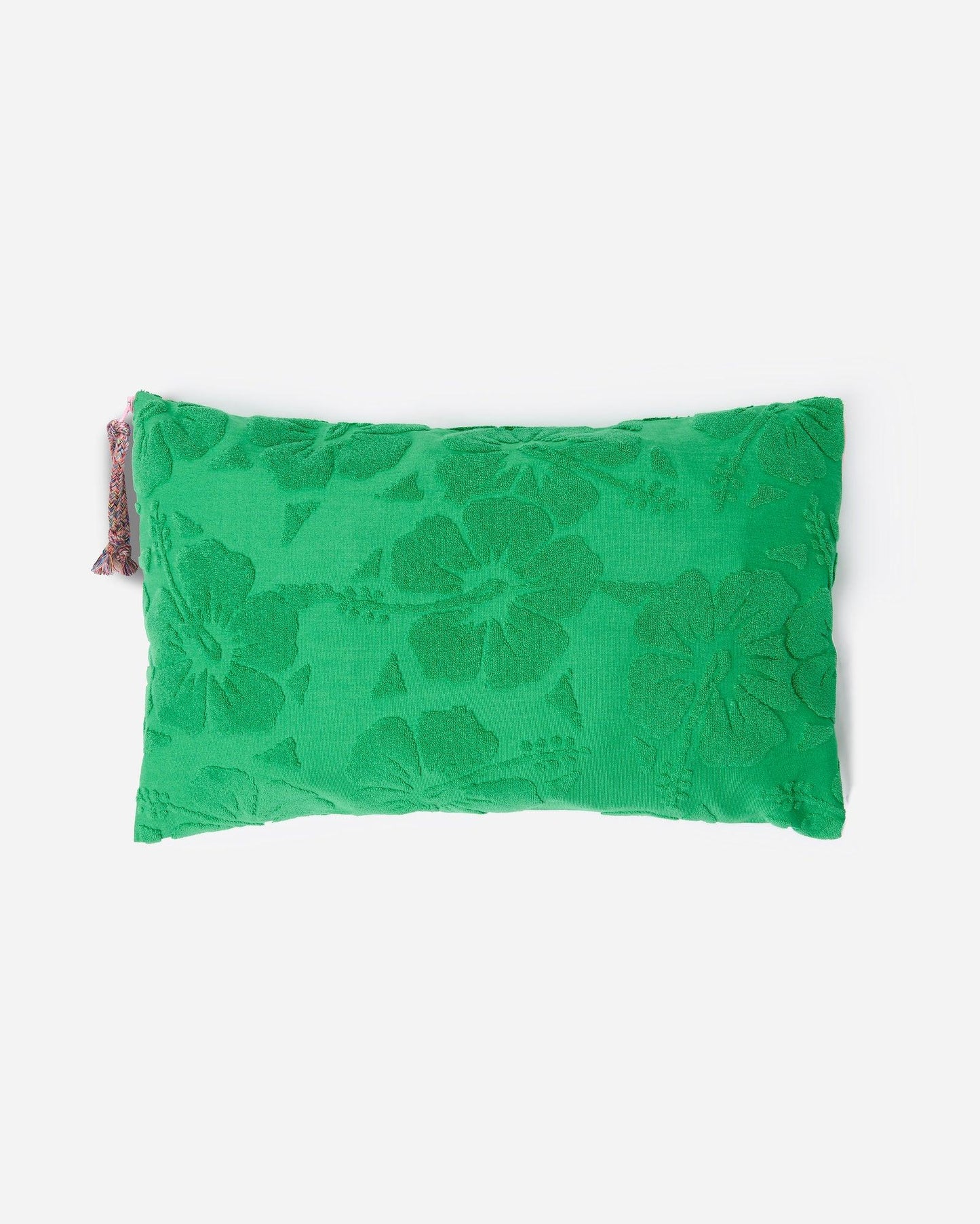 Weekend Terry Beach Pillow - Hibiscus Emerald