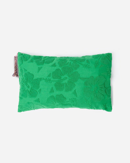 Weekend Terry Beach Pillow - Hibiscus Emerald