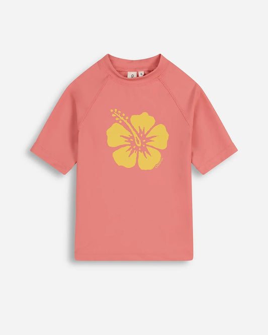 Girls Ikon Short Sleeve Rashie - Blush Sun