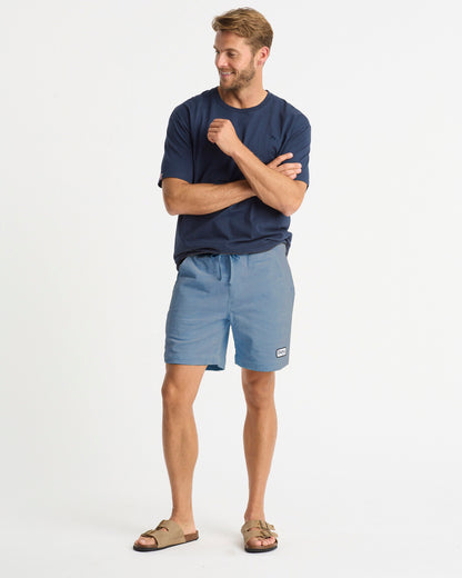 Mens - Stretch Cord Walk Shorts - Big Iron Cord - Blue