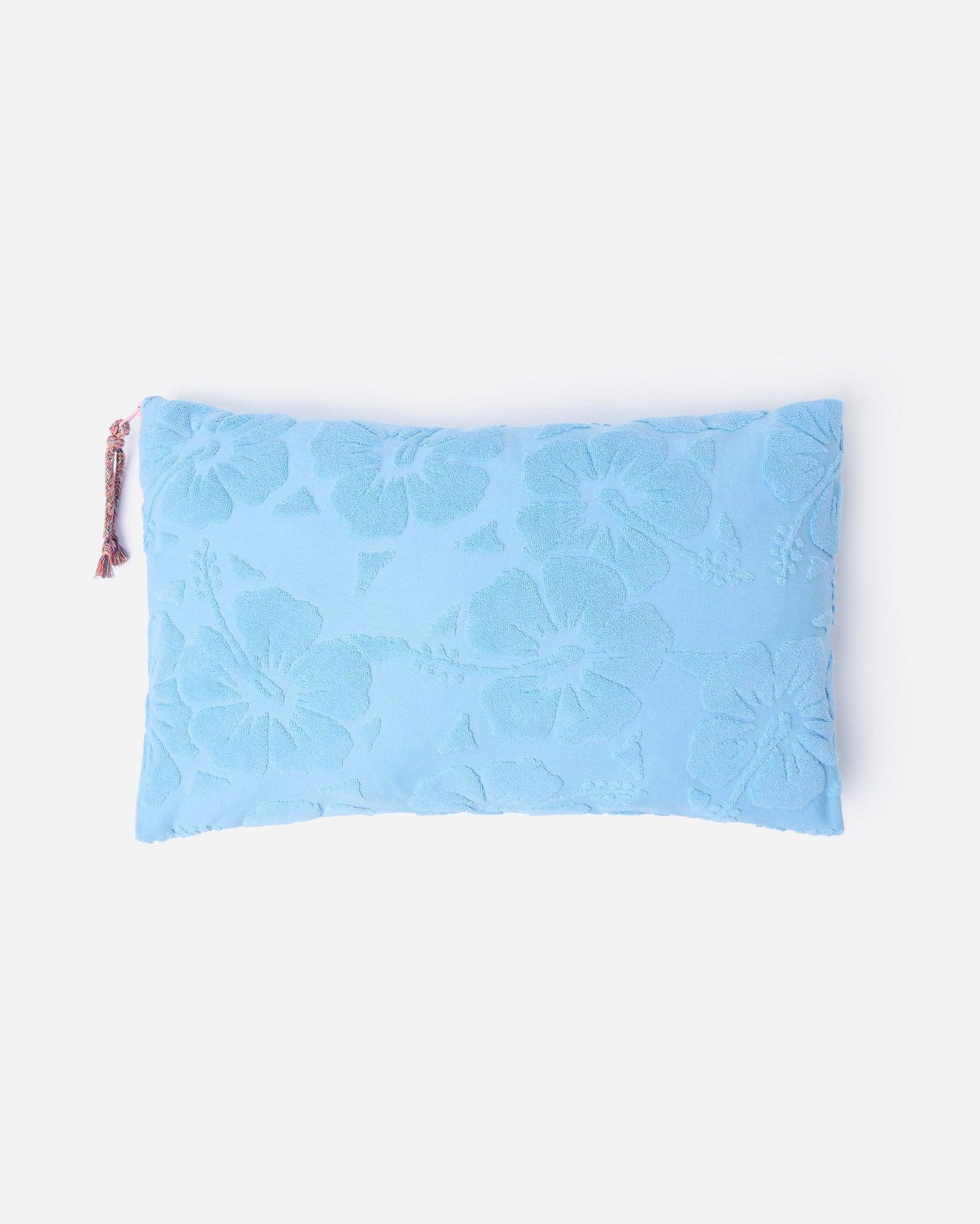 Weekend Terry Beach Pillow - Hibiscus Azure