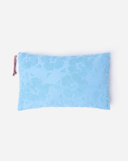 Weekend Terry Beach Pillow - Hibiscus Azure