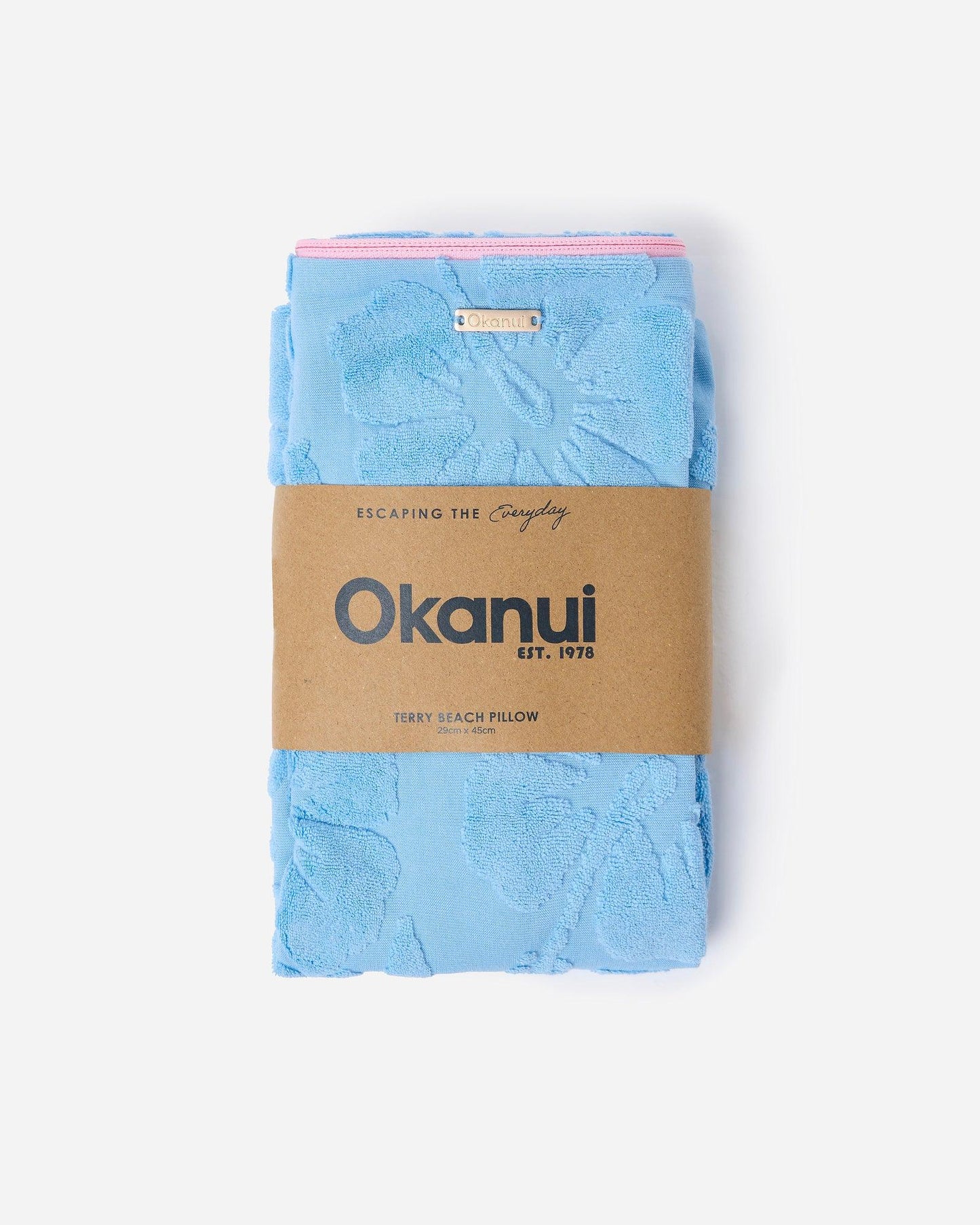 Weekend Terry Beach Pillow - Hibiscus Azure