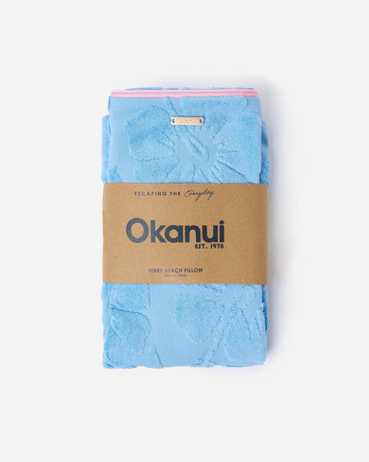 Weekend Terry Beach Pillow - Hibiscus Azure