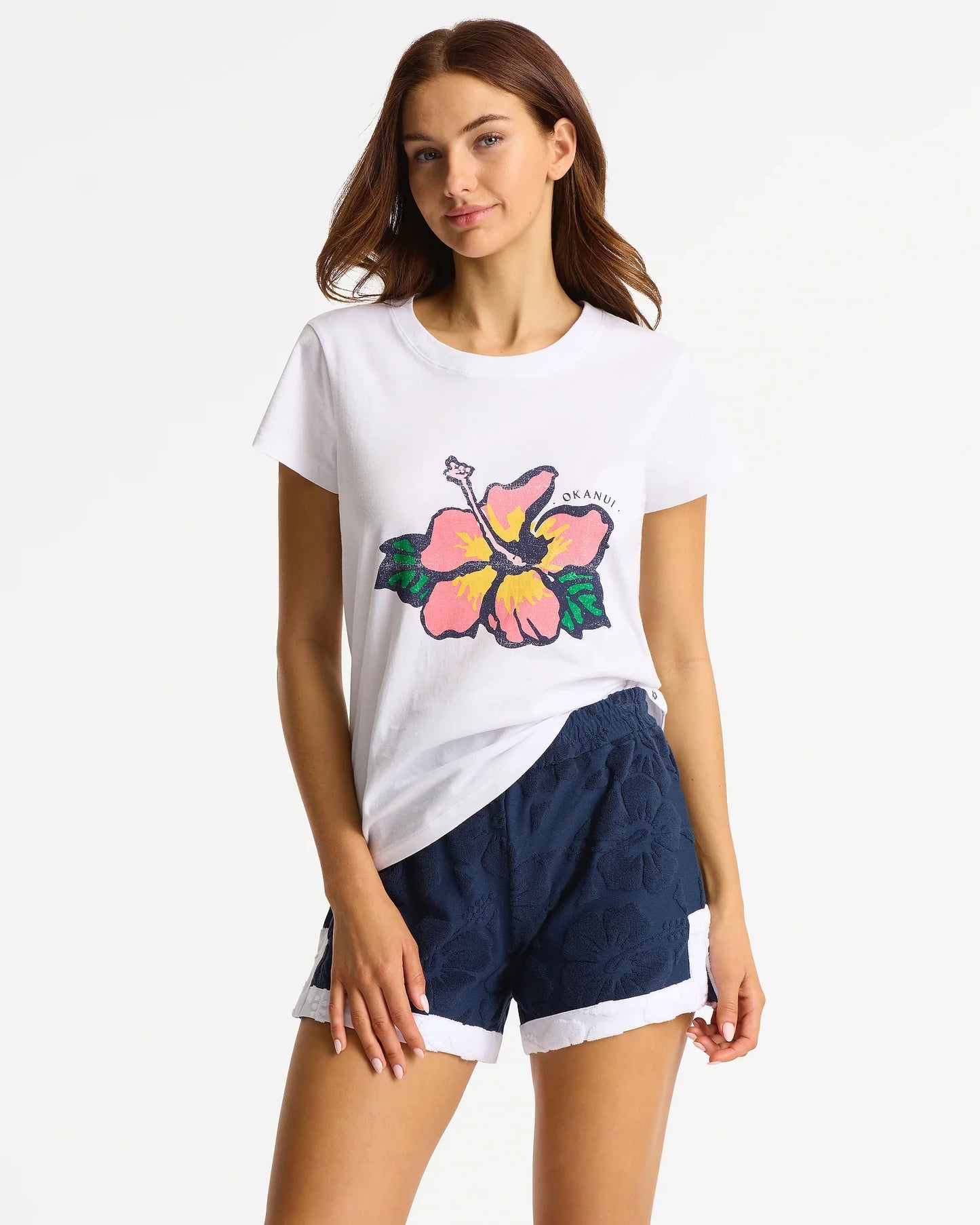 Womens Blooming Slim T'Shirt - White