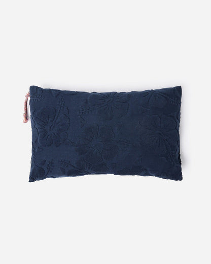 Weekend Terry Beach Pillow - Hibiscus Navy