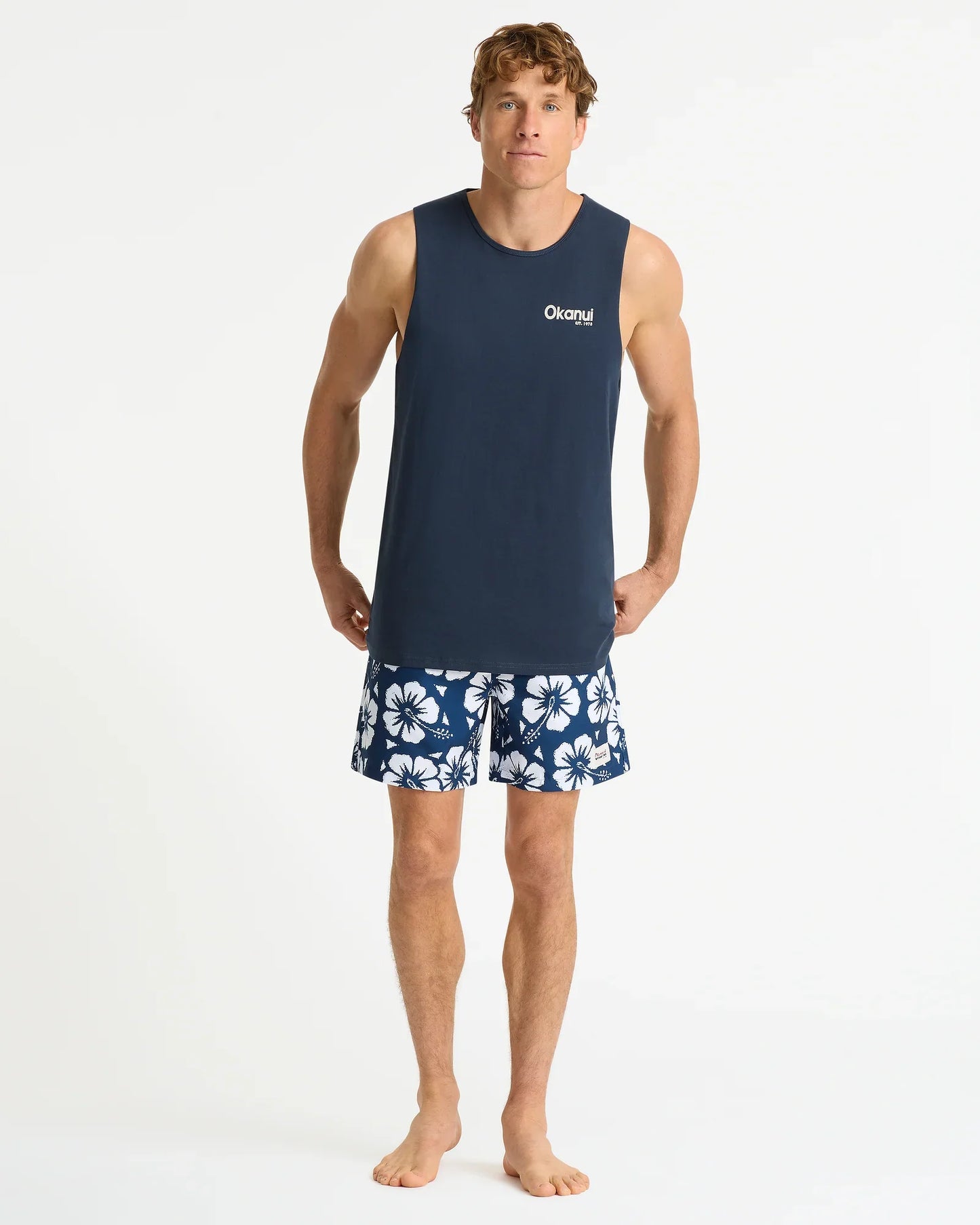 Mens Classic Badge Tank - Navy