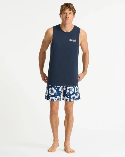 Mens Classic Badge Tank - Navy