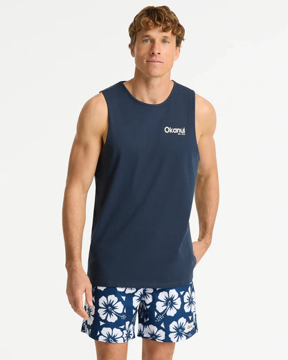 Mens Classic Badge Tank - Navy