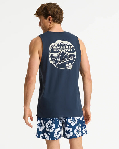 Mens Classic Badge Tank - Navy