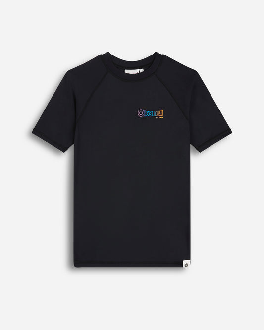 Boys - Short Sleeve Rashie - Black