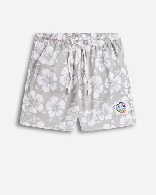 Mens - Classic Short Shorts - Hibiscus Cool Grey