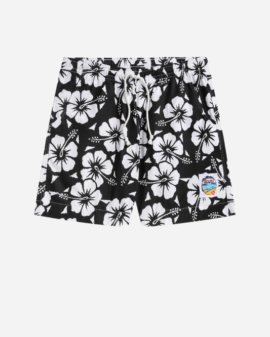 Mens - Classic Short Shorts - Hibiscus Black