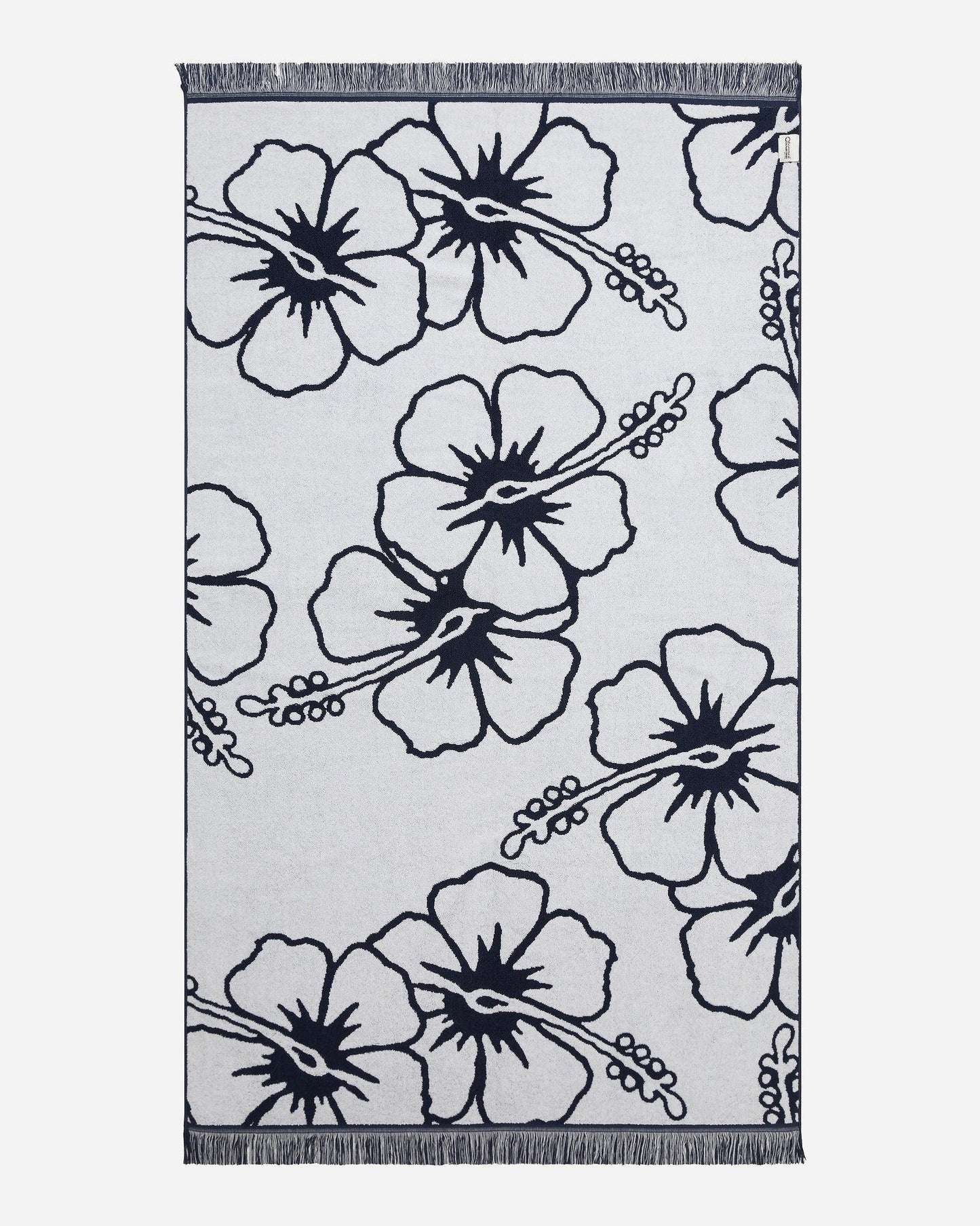 Classic Hibiscus Towel - Hibiscus Navy
