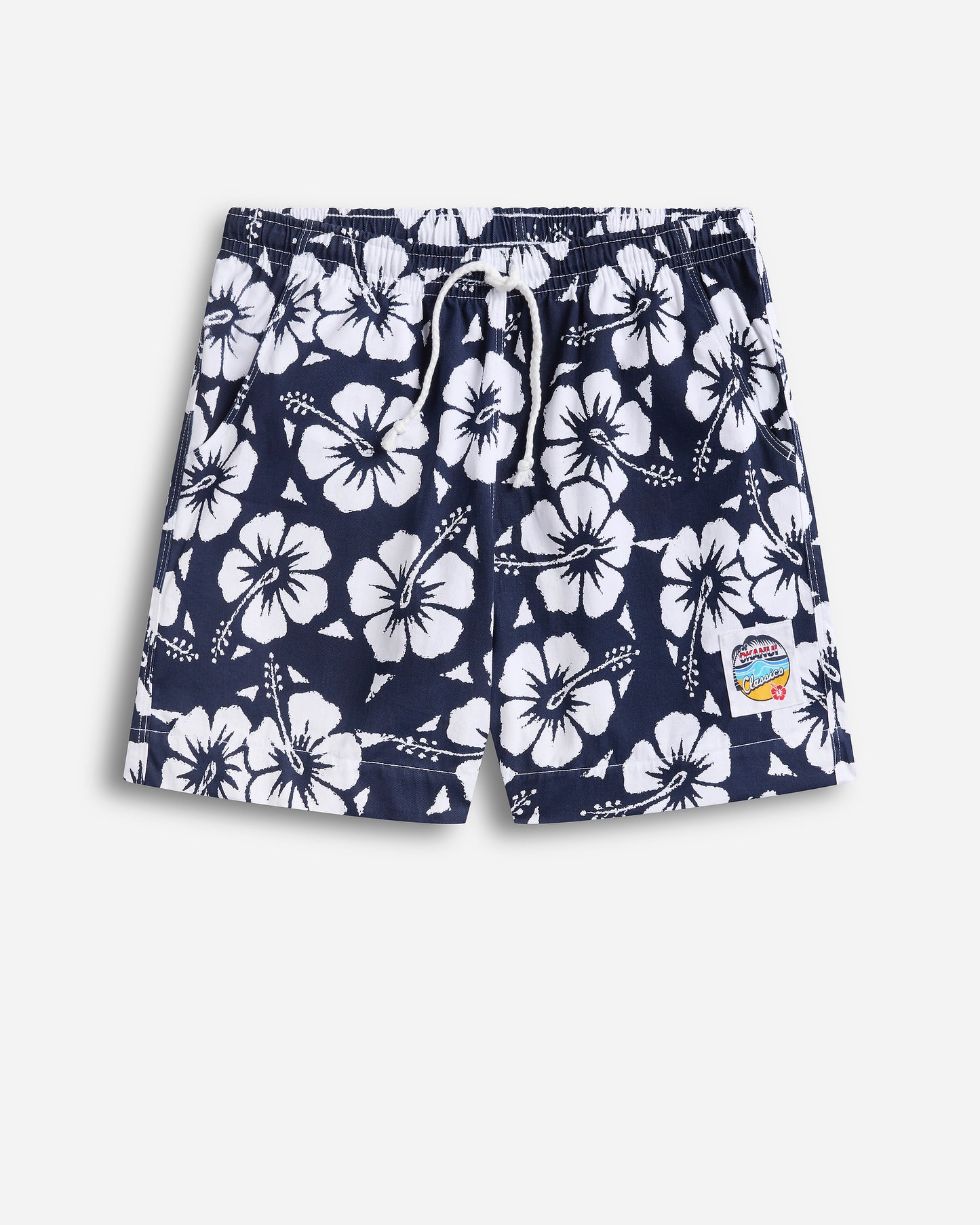 Mens - Classic Short Shorts - Hibiscus Navy