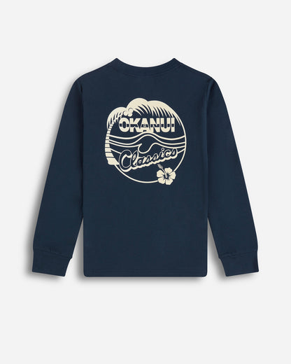 Boys - Long Sleeve T-Shirt - Classic Badge - Navy