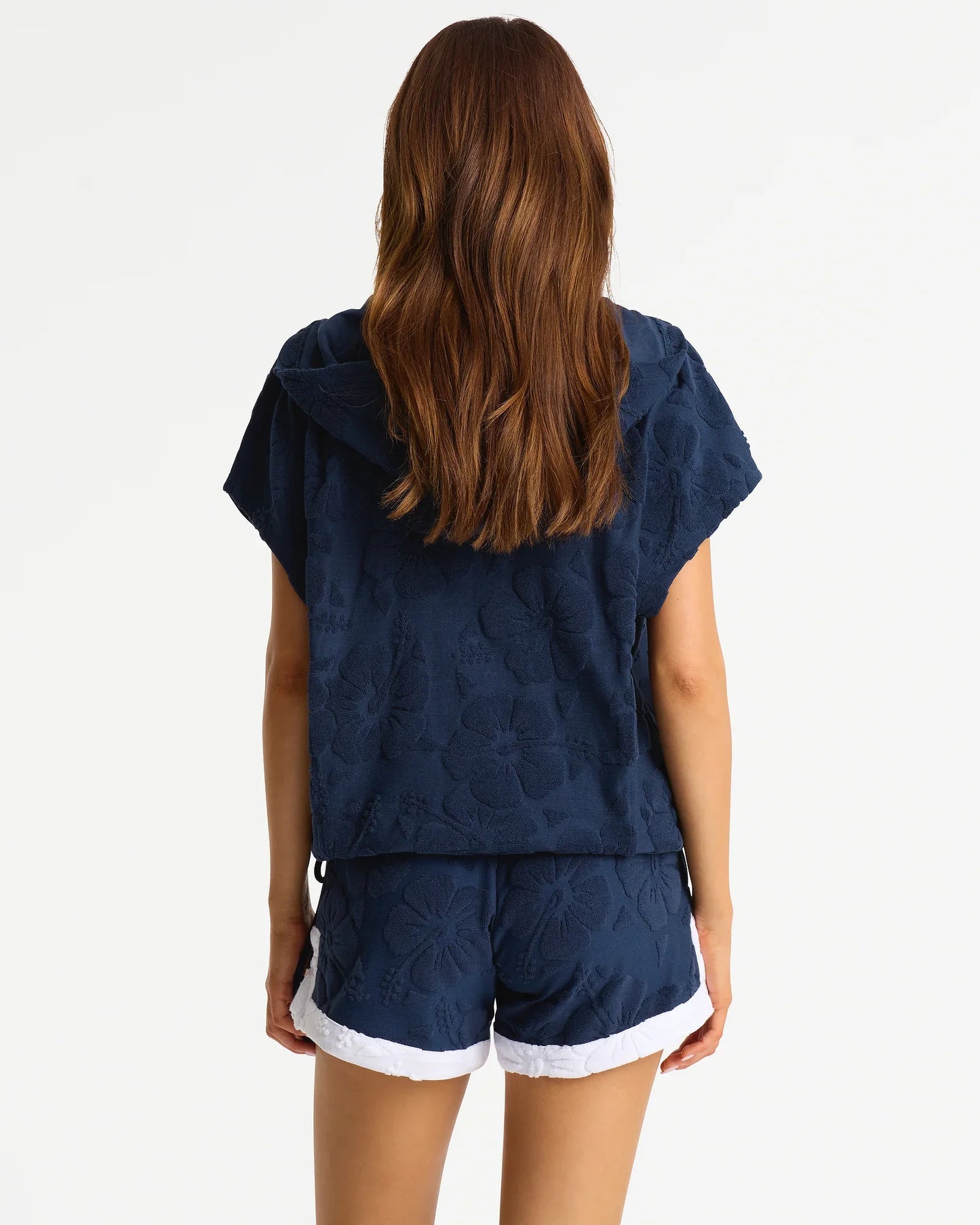 Sporty Terry Short - Navy White