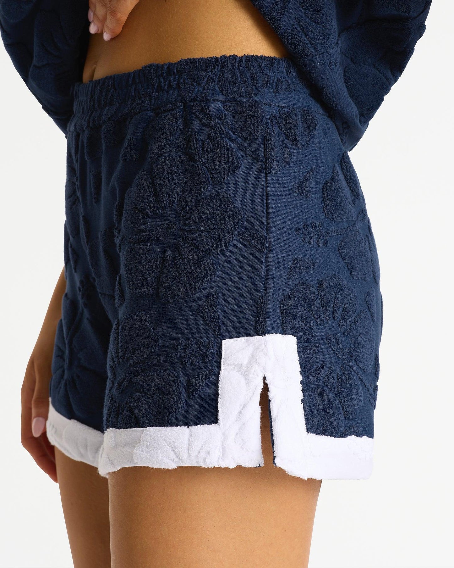 Sporty Terry Short - Navy White