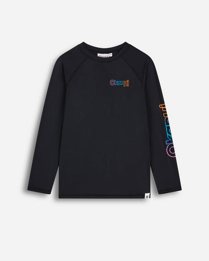 Boys - Long Sleeve Rashie - Black