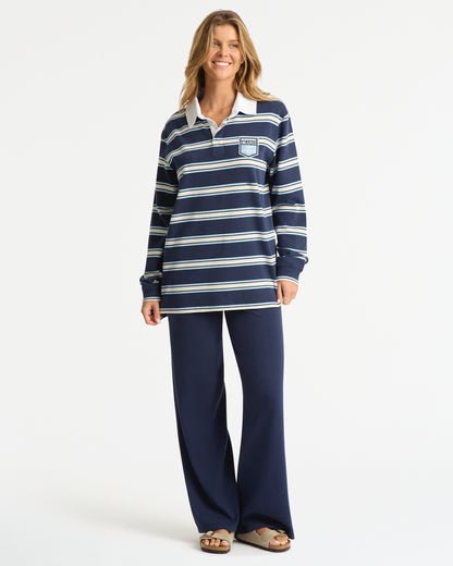 Heritage Rugby Polo - Navy Multi