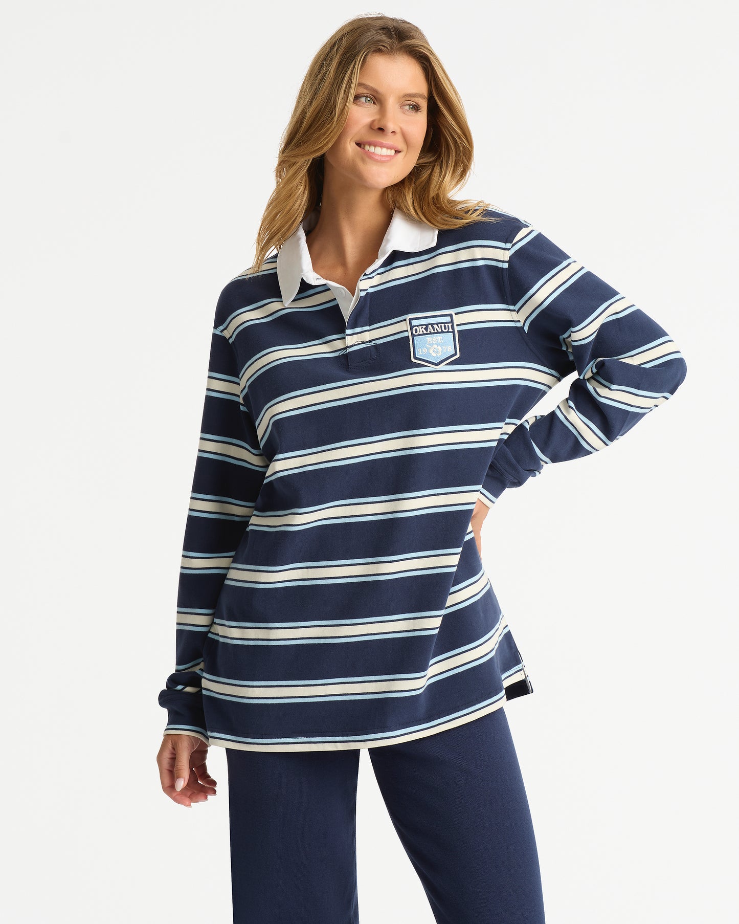 Heritage Rugby Polo - Navy Multi