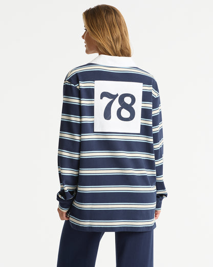Heritage Rugby Polo - Navy Multi