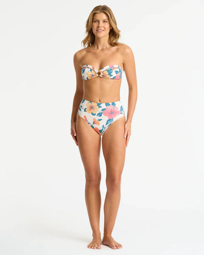High Waist Bikini Bottom - Indira Stone Multi