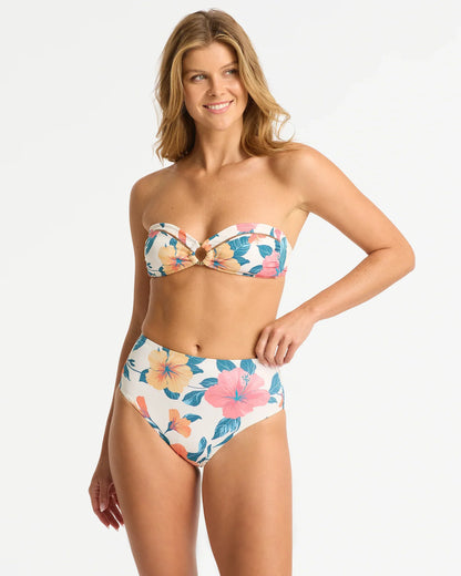 High Waist Bikini Bottom - Indira Stone Multi