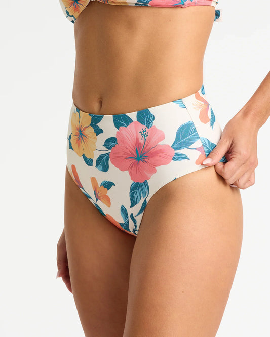 High Waist Bikini Bottom - Indira Stone Multi