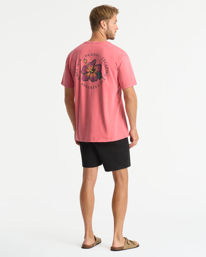 Mens - T-Shirt - Blooming Tee - Washed Rose