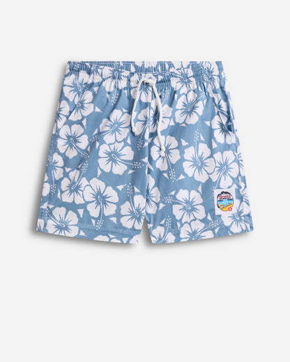 Mens - Classic Short Shorts - Hibiscus Steel