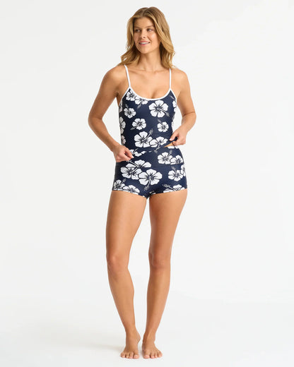 Active Swim Short - Hibiscus Navy