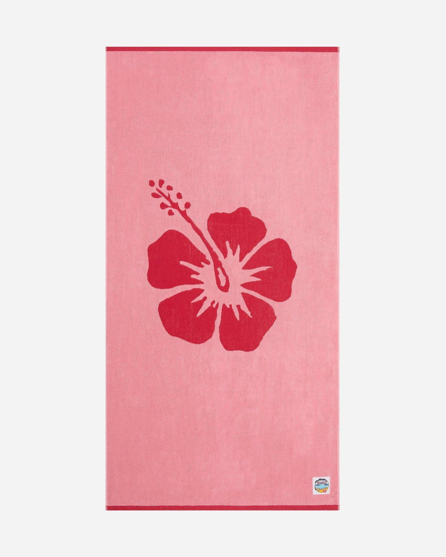 Hibiscus Beach Towel - Cherry Pink