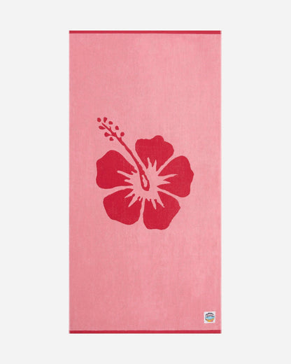 Hibiscus Beach Towel - Cherry Pink