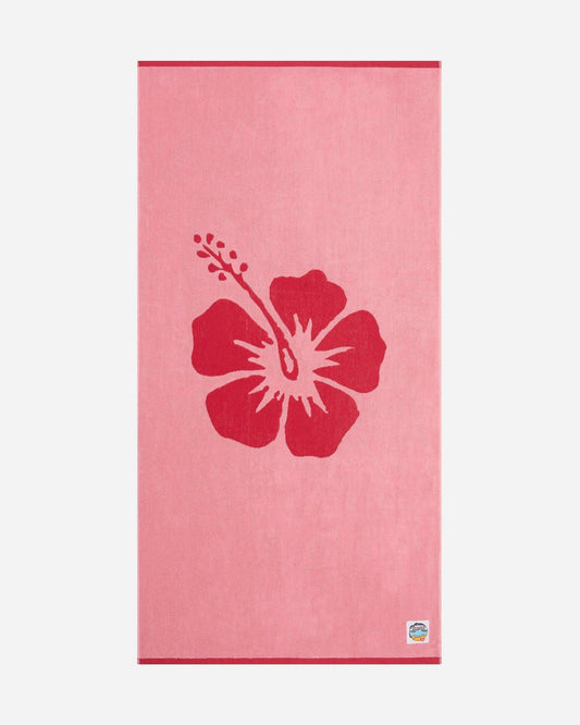 Hibiscus Beach Towel - Cherry Pink