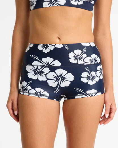 Active Swim Short - Hibiscus Navy