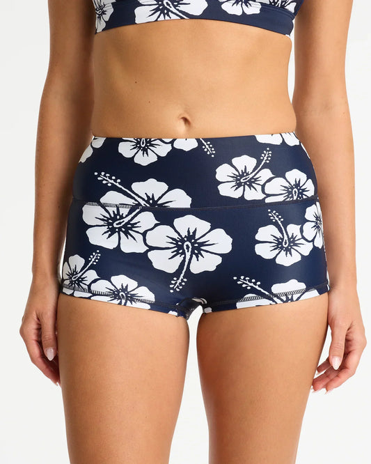 Active Swim Short - Hibiscus Navy