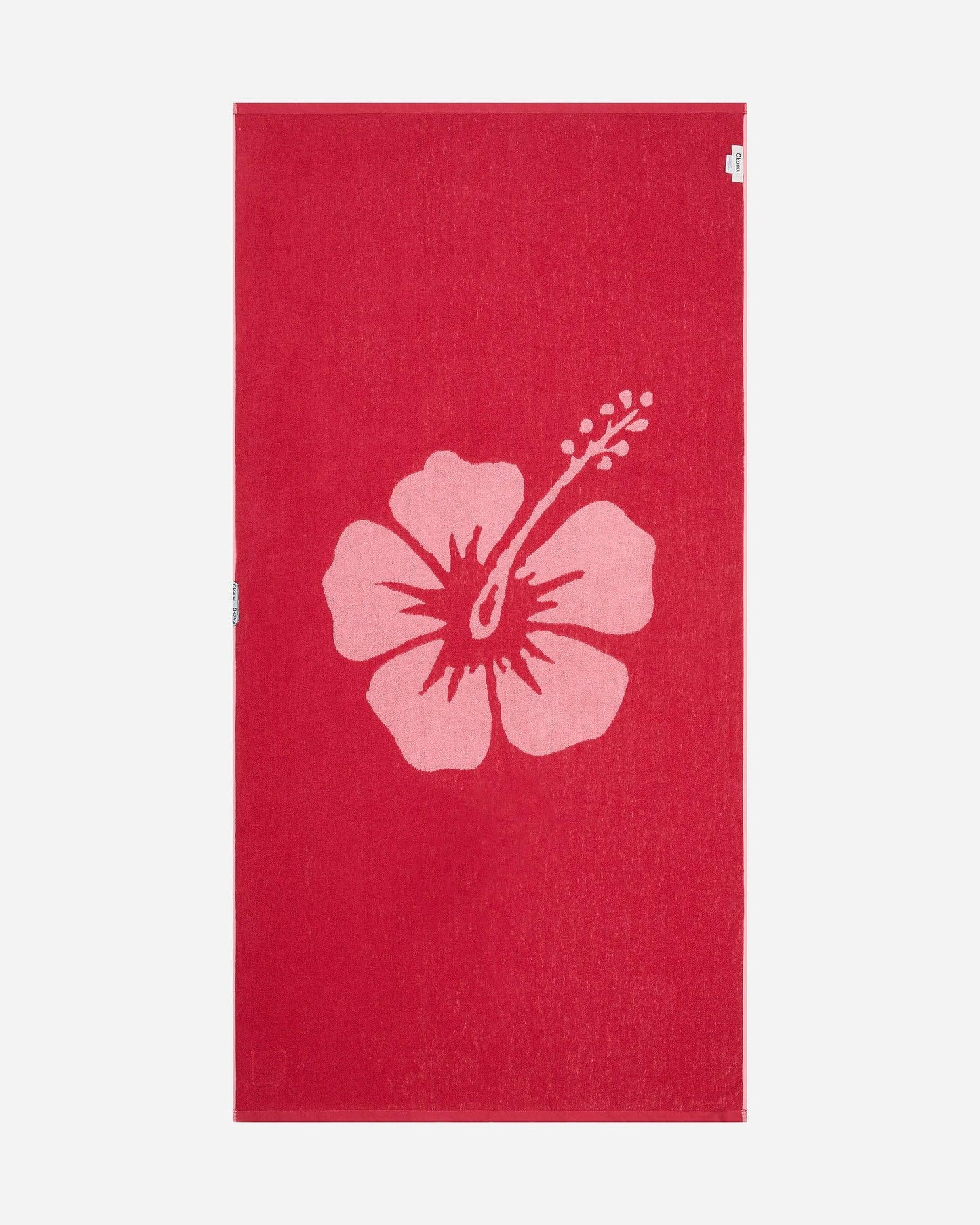 Hibiscus Beach Towel - Cherry Pink