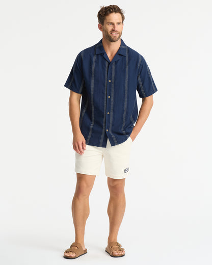 Mens - Lakeside SS Shirt - White Navy