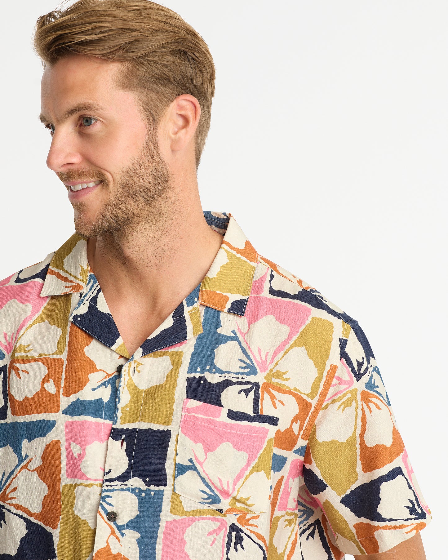 Mens - Aloha Shirt - Pursuit Aloha Shirt - Stone Multi