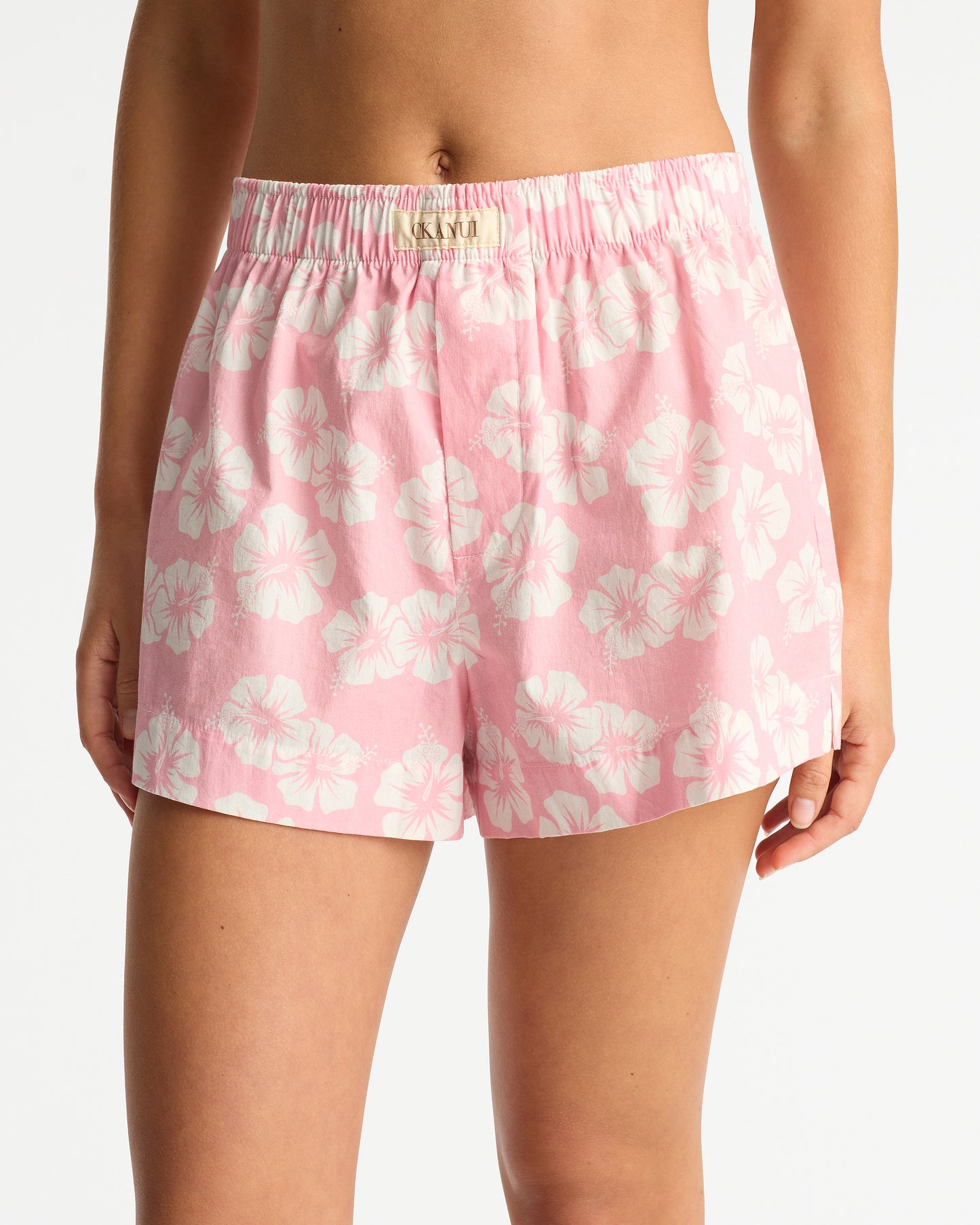 Womens - Boxer Shorts - Classic Boxer - OG Hibiscus Pale Pink