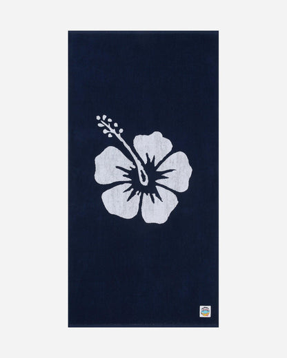 Hibiscus Beach Towel - Navy White