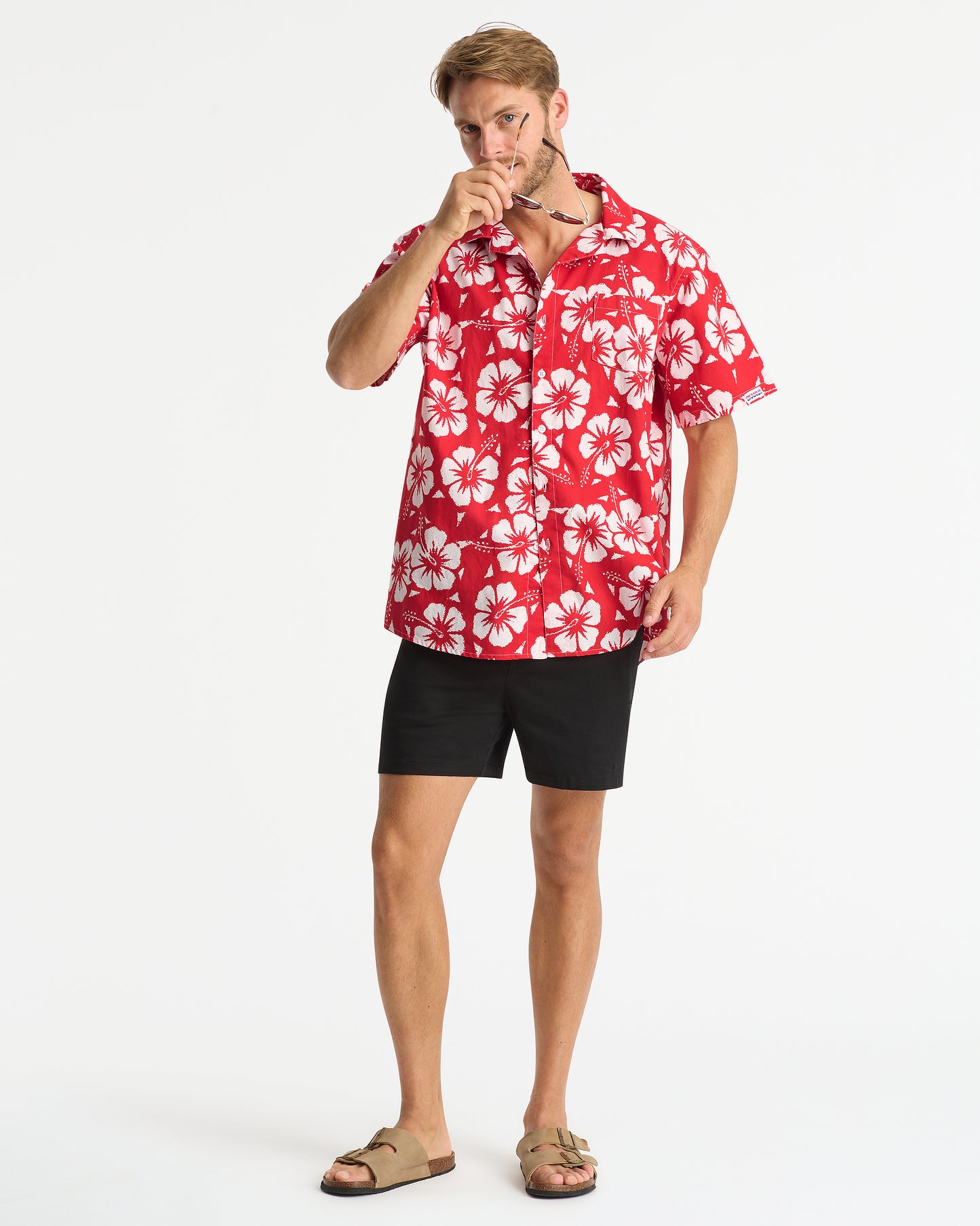 Mens - Classic Shirt - Classic Hibiscus Red