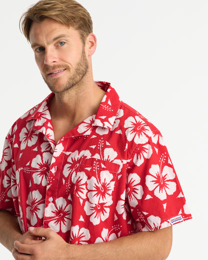 Mens - Classic Shirt - Classic Hibiscus Red