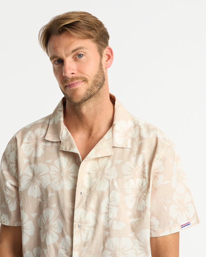 Mens - Classic Shirt - Classic Hibiscus Stone