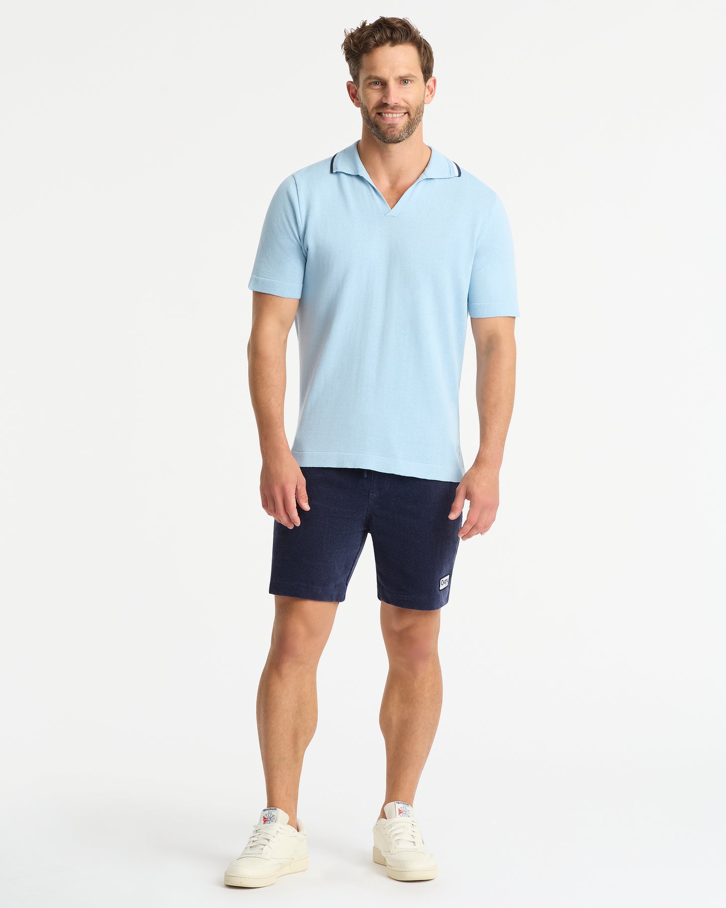 Mens - Earl Knit Polo - Ice