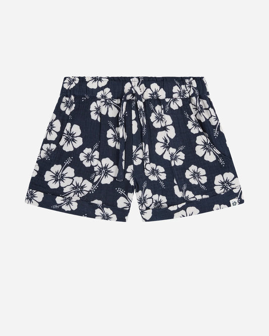 Papergirl Short - Hibiscus Navy