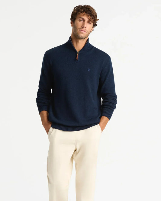 Marshall 1/2 Zip Sweater - Navy